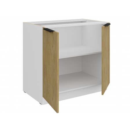 Szafka dolna 80 cm CREMA dąb cremona / biały mat 80 D 2F BB